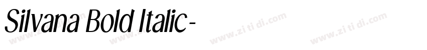 Silvana Bold Italic字体转换